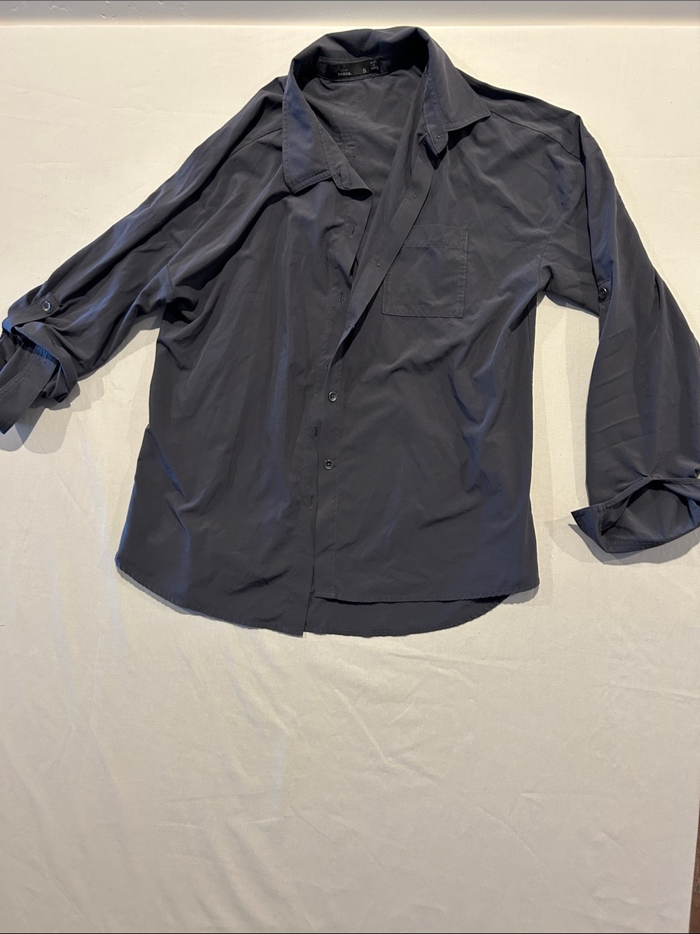 Prana Classic Grey Button-Up Shirt